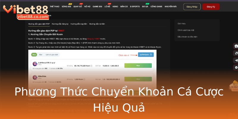 Phương Thức Chuyển Khoản Cá Cược Hiệu Quả Phương Thức Chuyển Khoản Cá Cược Hiệu Quả